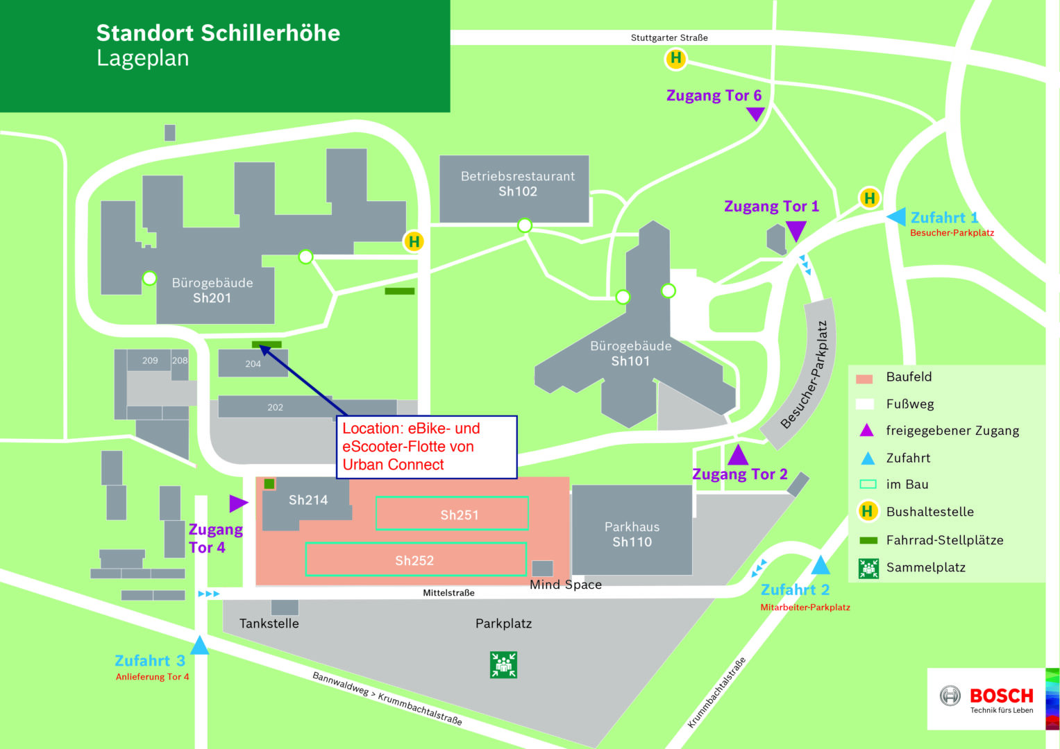 Standort Schillerhöhe Lageplan